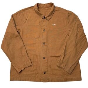 Nike Life Men's Unlined Chore Coat in the Ale Brown color - L/XL